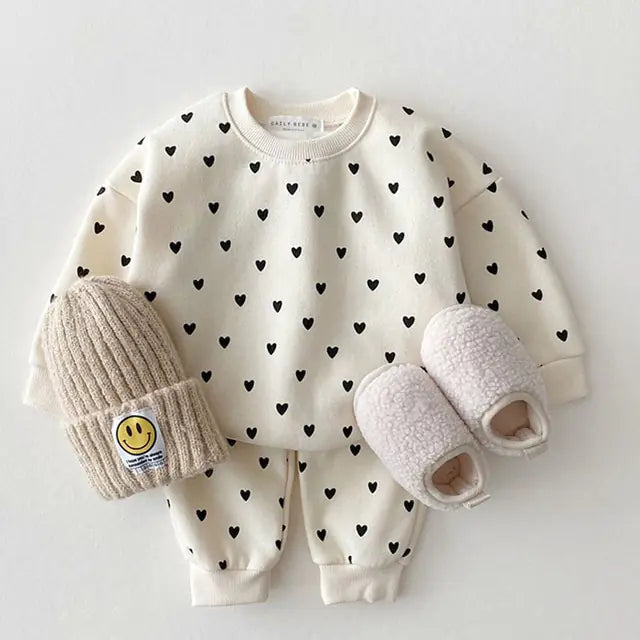 Schattig hart babykleding set