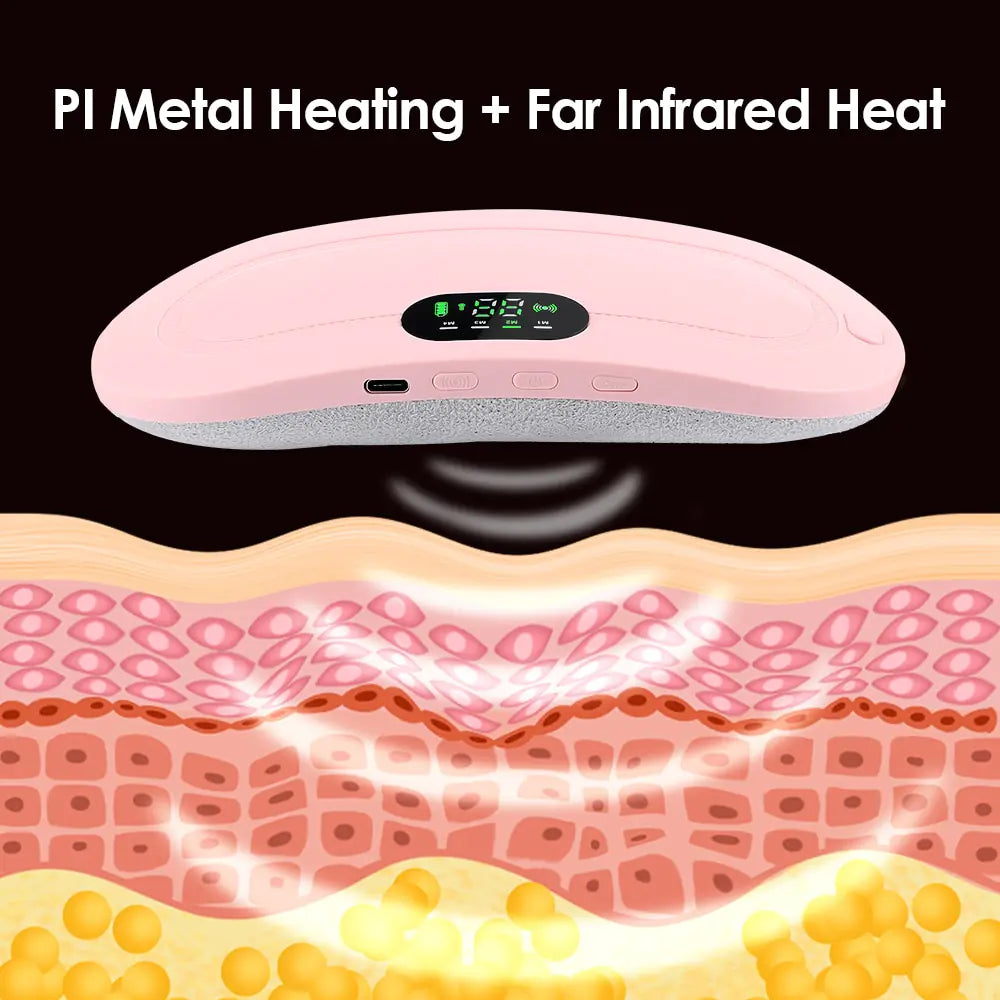 Electric Massager Vibrator Menstrual Heating Relief Pad Waist