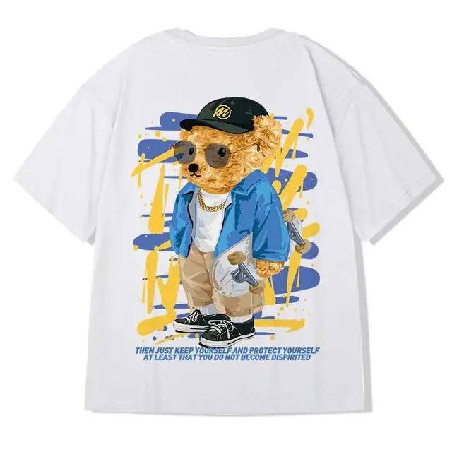 Bear Summer Fashion oversized heren-T-shirt