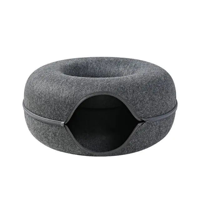 Doughnut Cat Bed Troeteldier Kat Tonnel Interaktiewe Game Toy