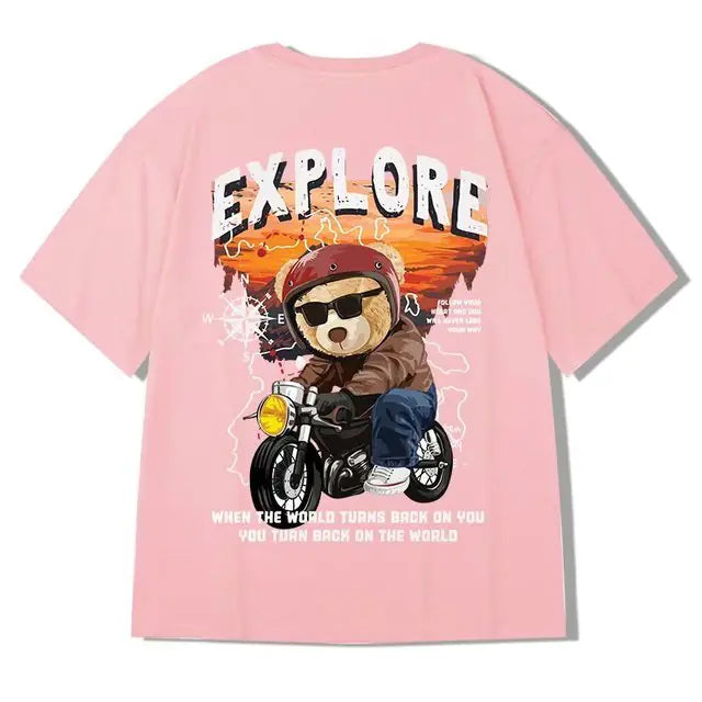 Bear Summer Fashion oversized heren-T-shirt