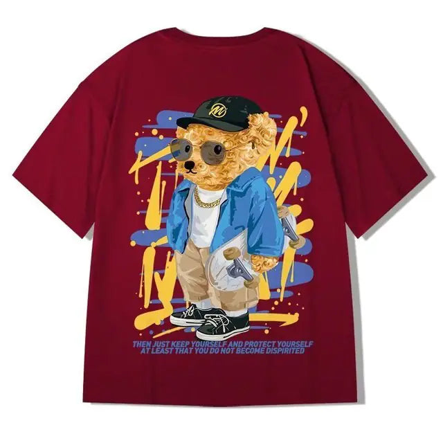 Bear Summer Fashion oversized heren-T-shirt