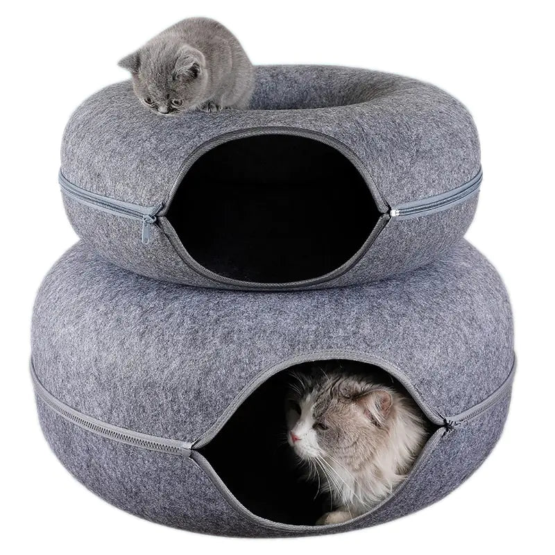 Doughnut Cat Bed Troeteldier Kat Tonnel Interaktiewe Game Toy