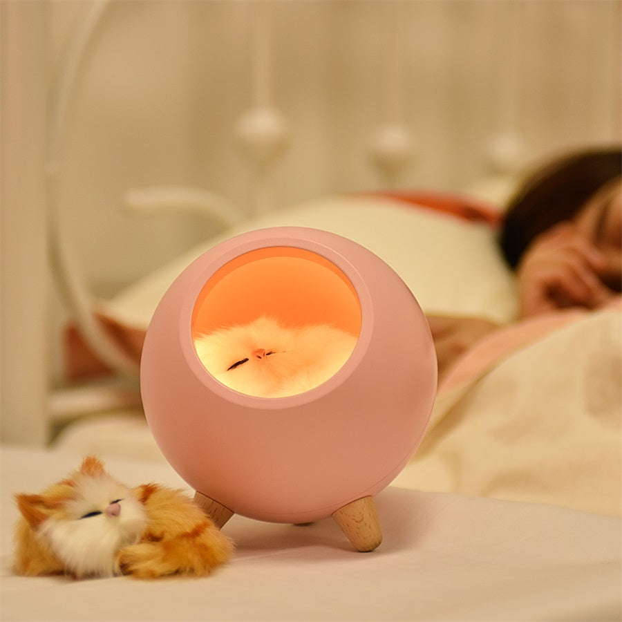 LED Katlig USB Touch Naglig Bionic Cat Traplose Verdoof Atmosfeer Naglig Kamerversiering Lamp Vakansiegeskenk