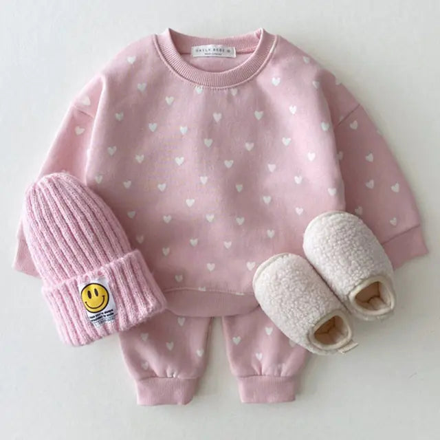 Cute Heart Baby Clothing Set