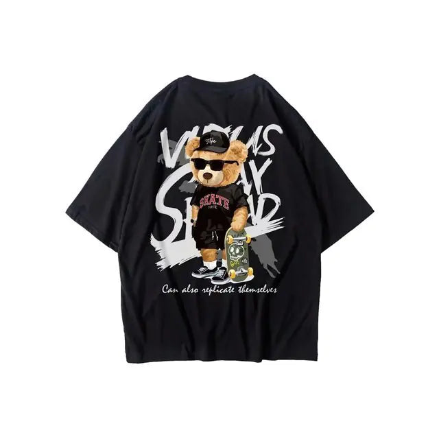 Bear Summer Fashion Oversized Men’s T-Shirt