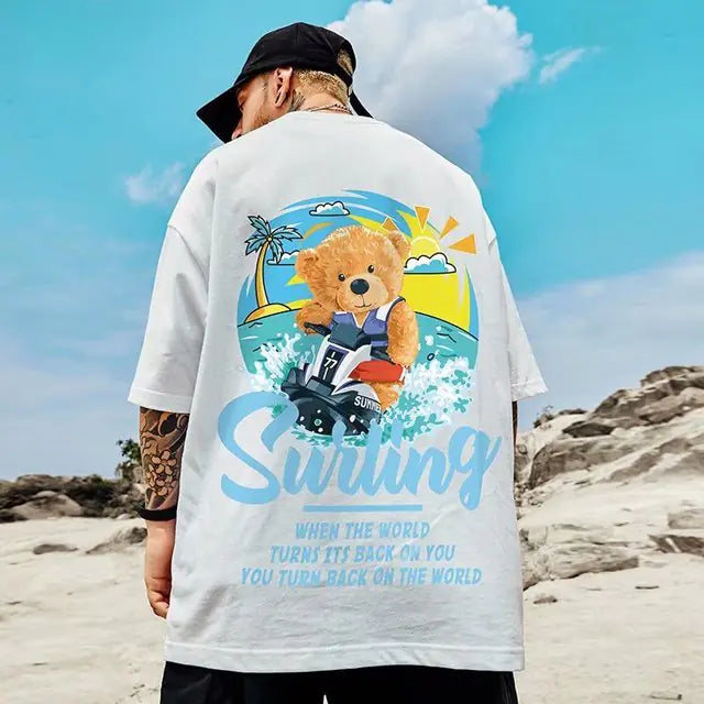 Bear Summer Fashion Oversized Men’s T-Shirt