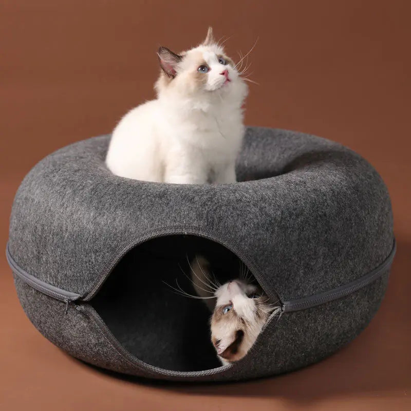 Doughnut Cat Bed Troeteldier Kat Tonnel Interaktiewe Game Toy