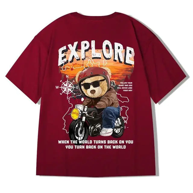 Bear Summer Fashion Oversized Men’s T-Shirt